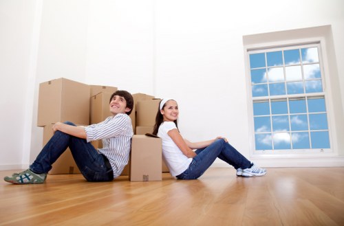 Professional movers preparing a small removals job in Waddon