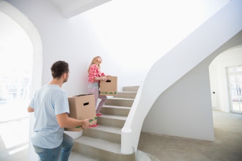 Boxes and household items ready for small removals in Waddon